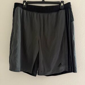 Adidas Gray and Black Athletic Shorts Size XL